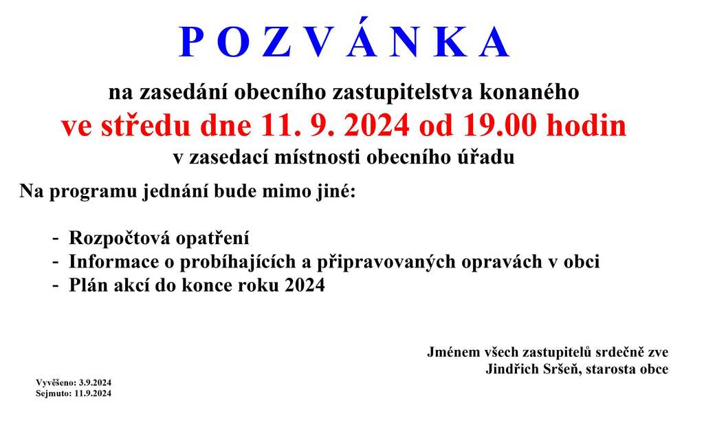 Pozvánka na VZ 11092024 1